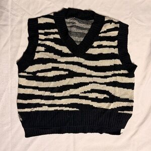 Zebra pattern vest